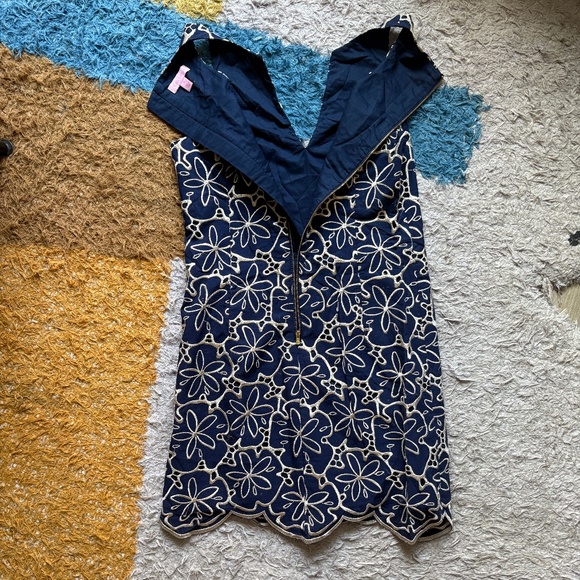 LILLY PULITZER Embroidered Sand Dollar Augusta Dress 12 - Picture 3 of 4